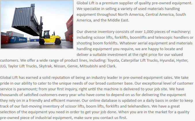 Global Lift Equipment Stockton